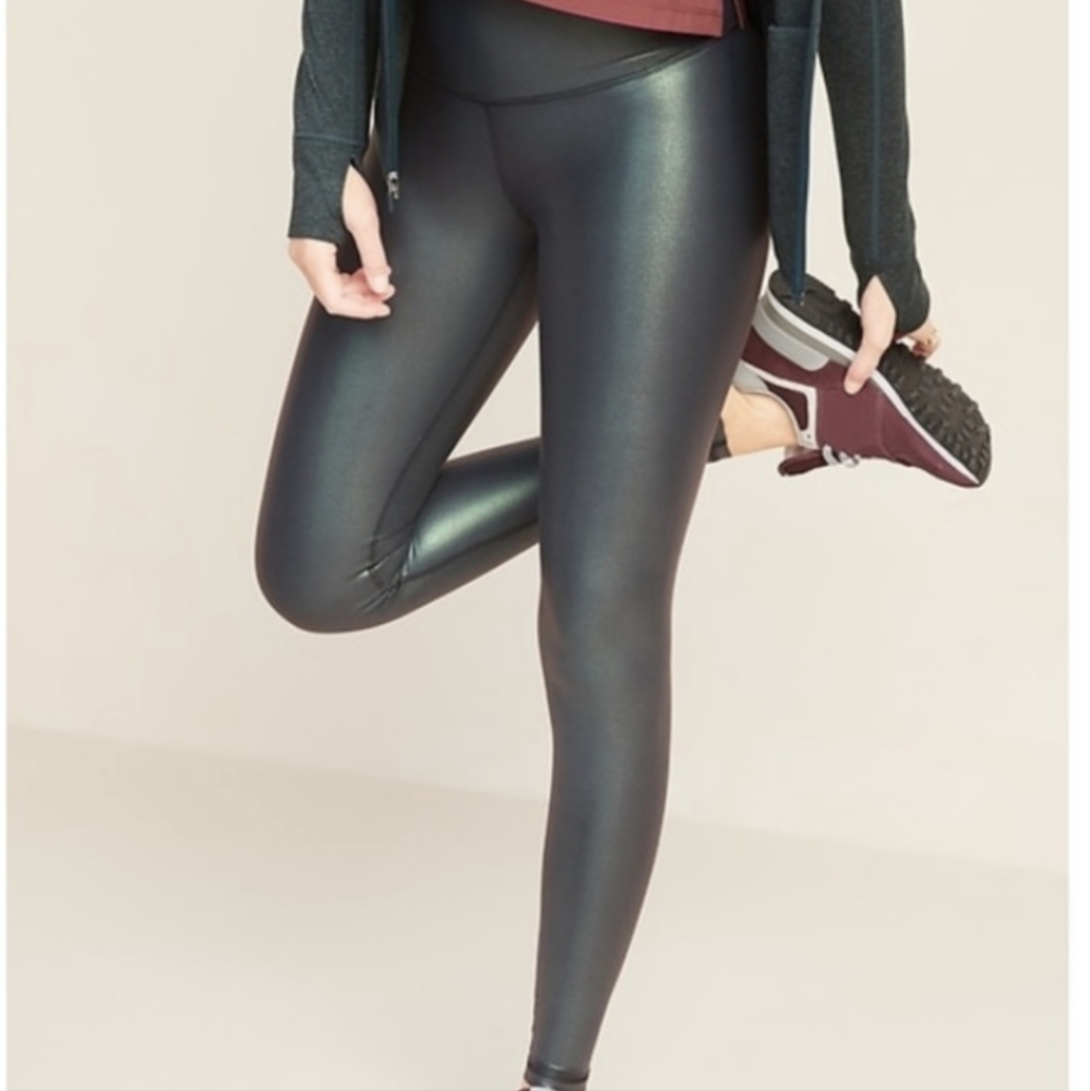 Old Navy Active Powersoft Leggings Emerald Shimmer